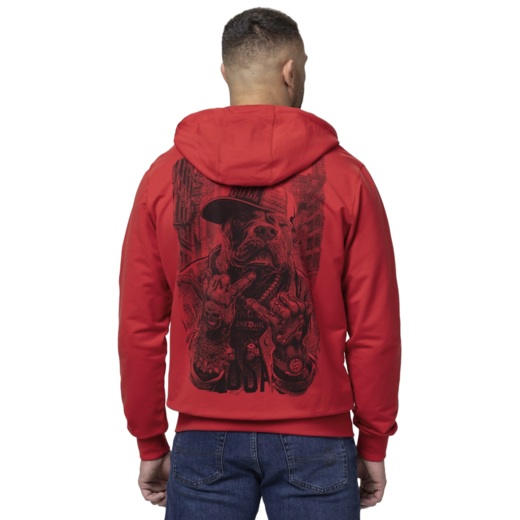 PIT BULL "USA" Zip-Up Hoodie - Red
