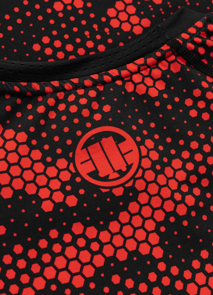 Rashguard PIT BULL "HEX CAMO HILLTOP" - czerwony