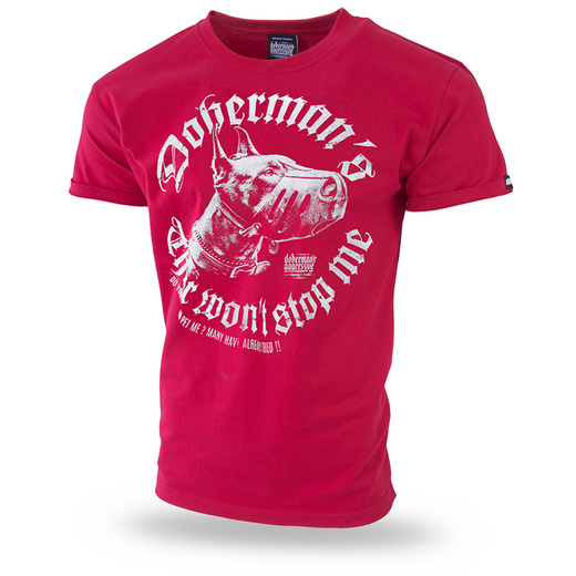 Dobermans Aggressive &quot;Dangerous TS242&quot; T-shirt - red
