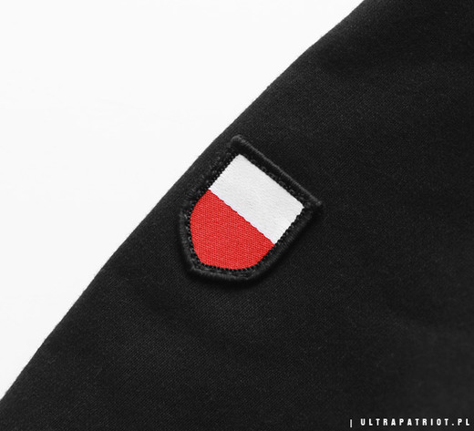 Bluza z kapturem z wszytą kominiarką Orzeł Ultrapatriot - czarny