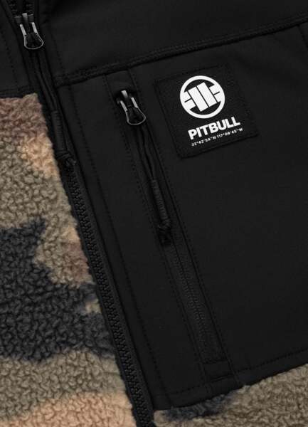 Bluza polarowa rozpinana z kapturem PIT BULL "JOYNER" - woodland camo