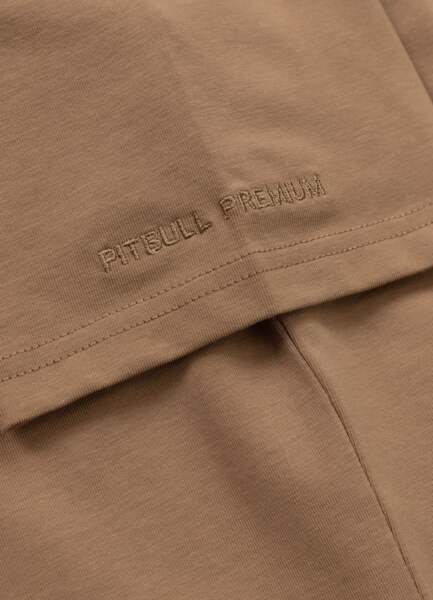 Koszulka męska PIT BULL Slim Fit "MINIMAL" - jasny brązowy