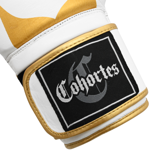 Rękawice bokserskie skórzane Cohortes "Cornibus" - white/gold