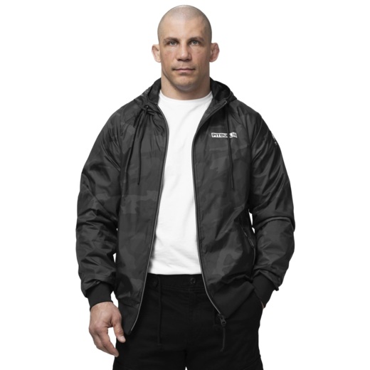 Kurtka przejściowa PIT BULL "Athletic Logo II" - all black camo