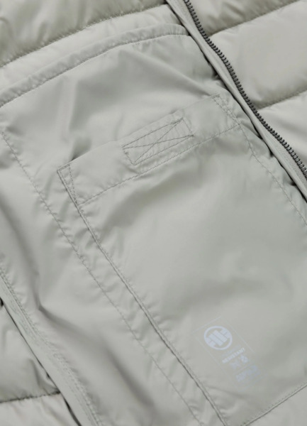 Kurtka zimowa PIT BULL pikowana z kapturem FOOTHILL - szałwiowy