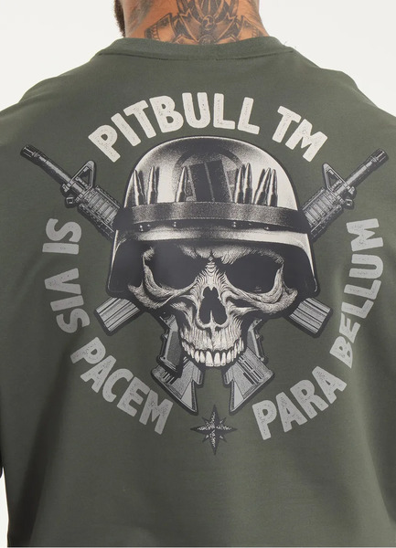 Bluza męska PIT BULL PARA BELLUM - oliwkowa