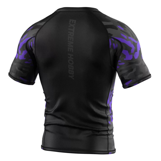 Short sleeve rashguard Extreme Hobby | BLACK PANTHER - czarny/fioletowy