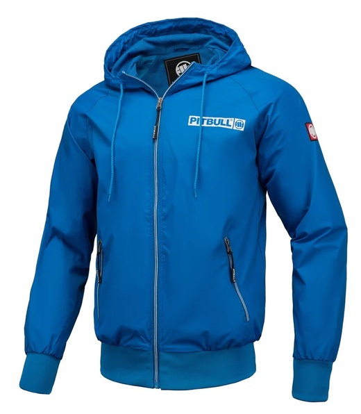 Kurtka wiosenna PIT BULL "Athletic Logo" '23 - jasnoniebieska