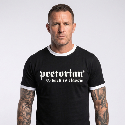 Pretorian Ringer "Back to classic" T-shirt - black