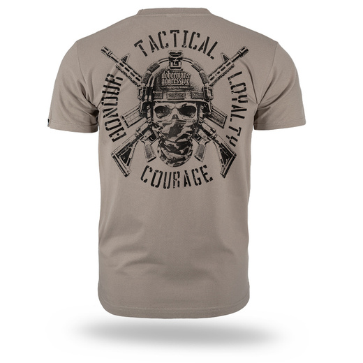 Koszulka T-shirt Dobermans Aggressive "COURAGE TS419" - beżowa