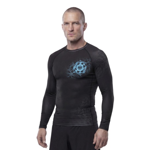 Rashguard longsleeve PIT BULL "RAY" - czarny/niebieski