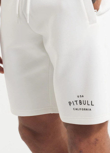 PIT BULL "SAMPSON" men's sweat shorts - off-white