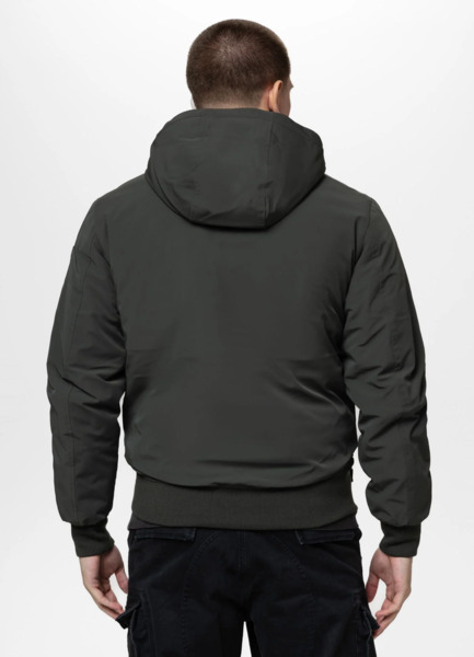 Kurtka zimowa z kapturem PIT BULL "YORK" - oliwkowy