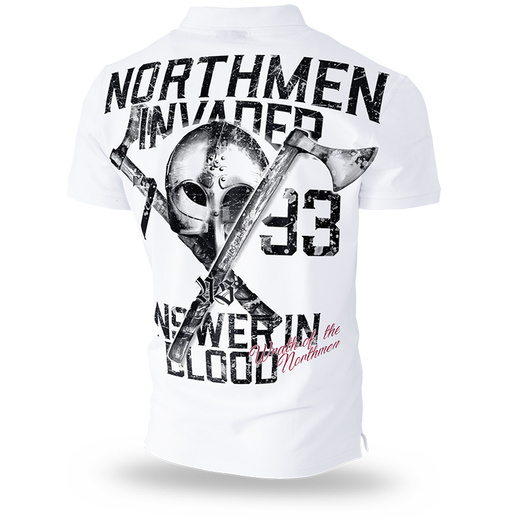 Dobermans Aggressive Polo Shirt "NORTHMEN TSP202A" - white