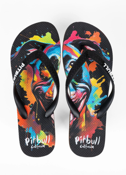 PIT BULL &quot;WATER COLOR DOG&quot; Flip-Flops