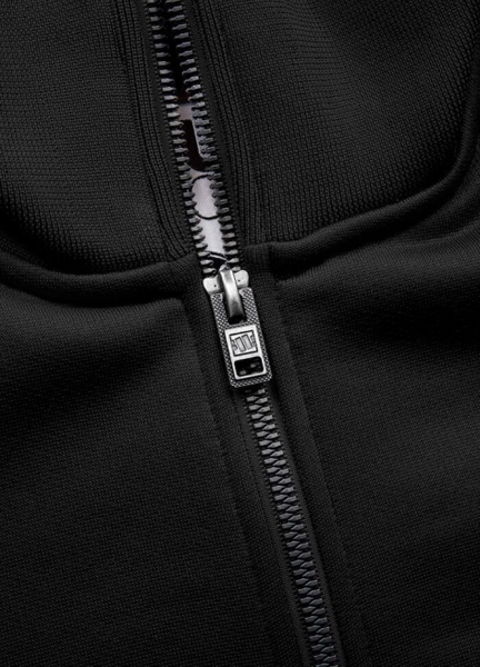 Bluza rozpinana PIT BULL Oldschool "Tape Logo" - czarna