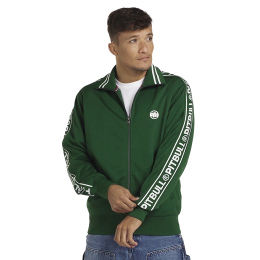 Bluza rozpinana PIT BULL Oldschool "Tape Logo" - zielona