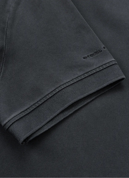  Koszulka Polo PIT BULL Denim Washed Pique "SMALL LOGO" - grafitowa