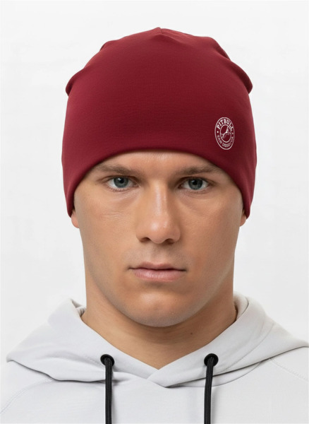 PIT BULL &quot;SAN DIEGO CA&quot; cotton winter hat - burgundy