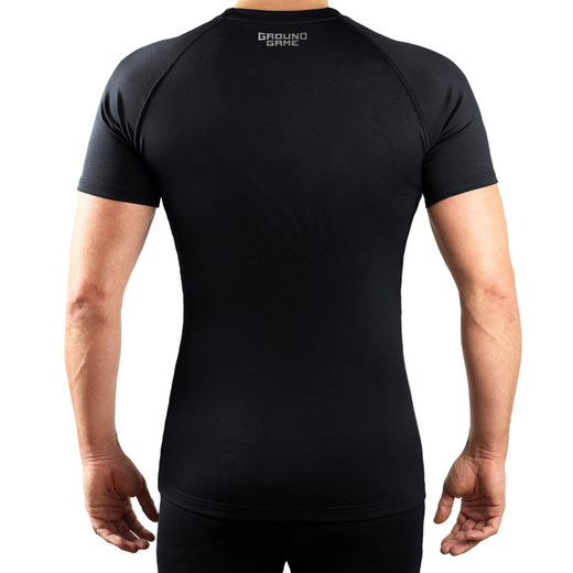 Rashguard Shortsleeve Ground Game ESSENTIAL PLATINUM  - czarny