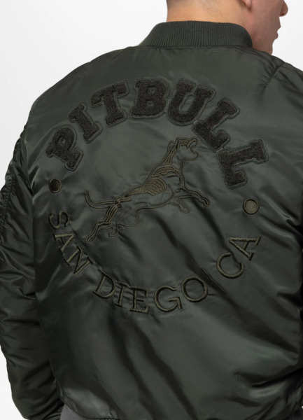 PIT BULL "HACKET" transitional bomber jacket - dark green