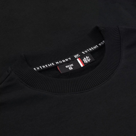 Bluza męska bez kaptura oversize Extreme Hobby "TITLE" - czarny
