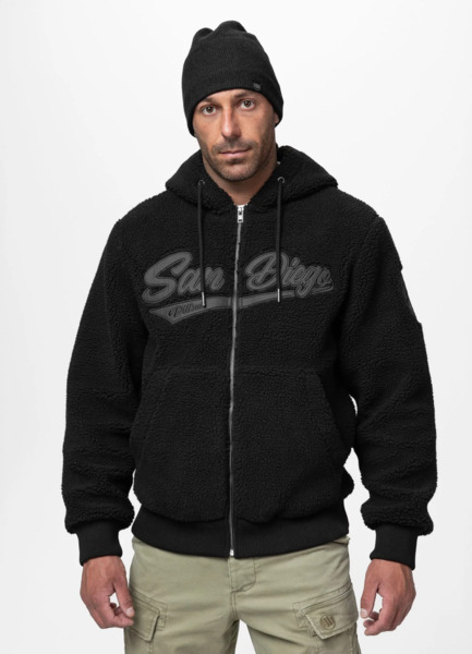 Bluza męska rozpinana z kapturem PIT BULL "GALAXY" - czarny