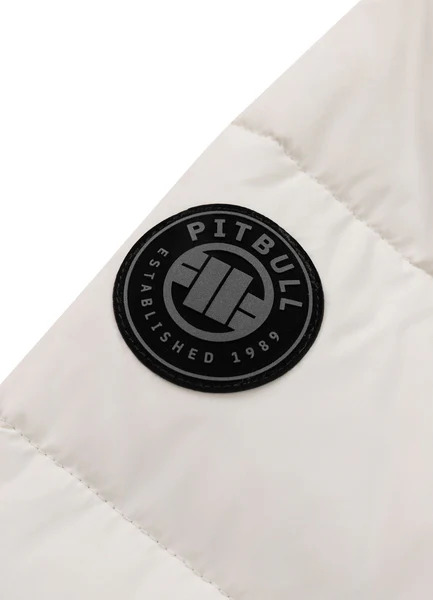 Kurtka zimowa męska z kapturem PIT BULL "GOPHER" - off white