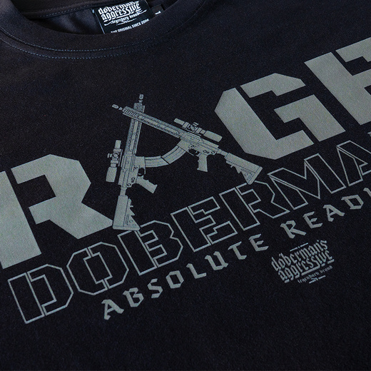 Koszulka T-shirt Dobermans Aggressive "RAGE" TS358A - czarna