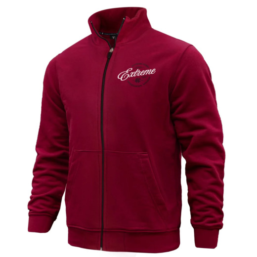 Extreme Hobby "CLUSTER" Zip-Up Sweatshirt - Burgundy