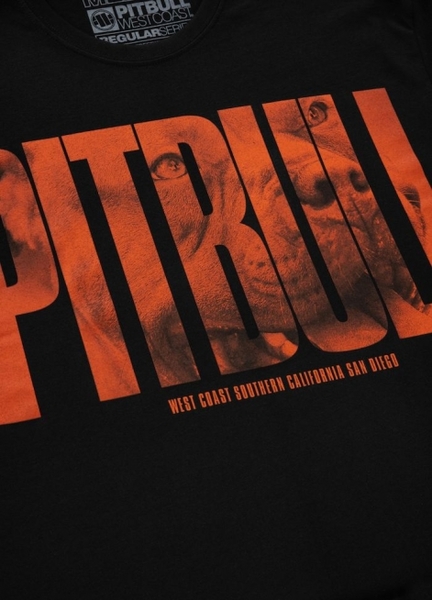 T-shirt PIT BULL &quot;Orange dog&quot; &#39;21 - black
