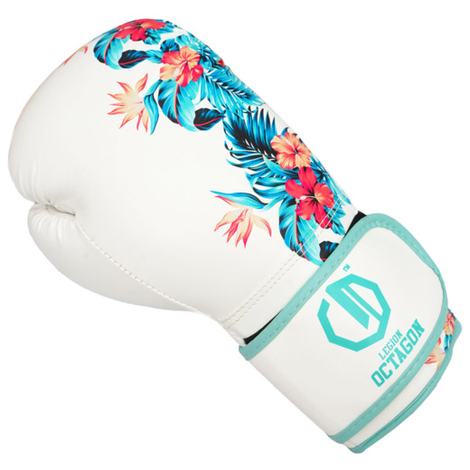 Rękawice bokserskie damskie Legion Octagon Flower - white/blue