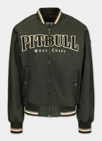 Kurtka przejściowa bejsbolówka PIT BULL "DETROIT" - ciemny zielony