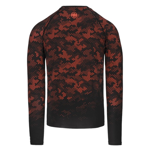 Rashguard longsleeve PIT BULL "HEX CAMO HILLTOP" - czerwony