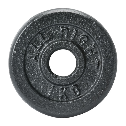 Cast iron load on the Allright 1 kg bar