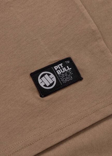 Koszulka męska PIT BULL "LOGO PALMS" - brązowy