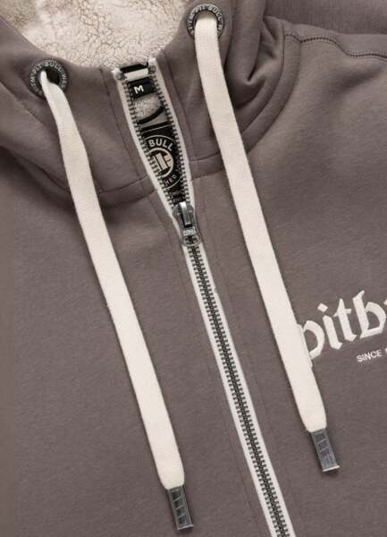 Bluza rozpinana z kapturem PIT BULL "RUFFIN RING" - szarobrązowy