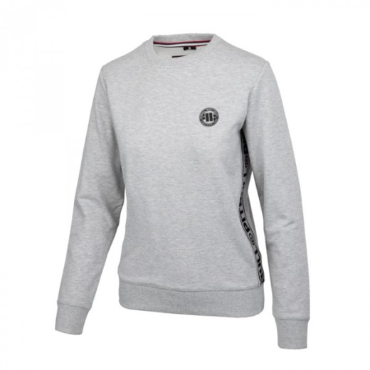 Women&#39;s sweatshirt PIT BULL French Terry &quot;Small Logo&quot; - gray