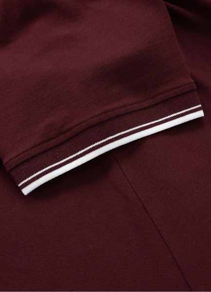 Polo Shirt PIT BULL "Pique" Stripes Regular - burgundy