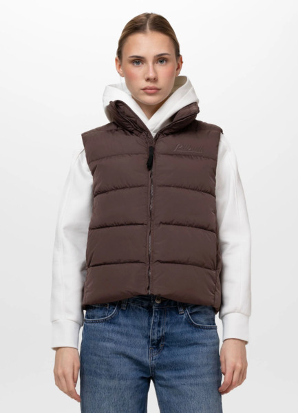 Bezrękawnik pikowany damski PIT BULL "HARRIET" - ciemny brązowy