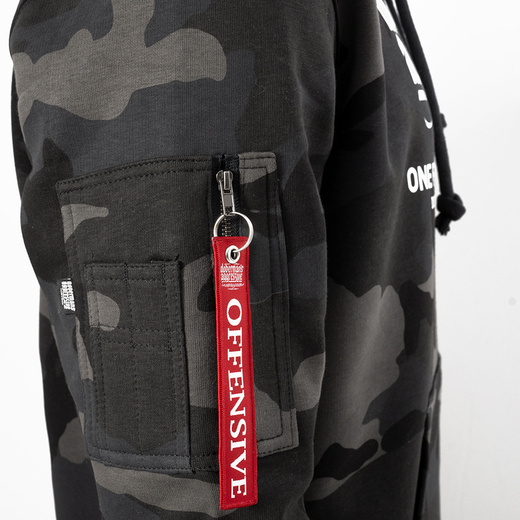 Bluza z kapturem rozpinana Dobermans Aggressive "LEGANCY BZK403" - moro