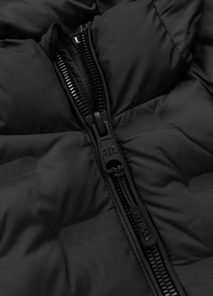 Kurtka zimowa PIT BULL pikowana z kapturem "CAMINO" - czarny