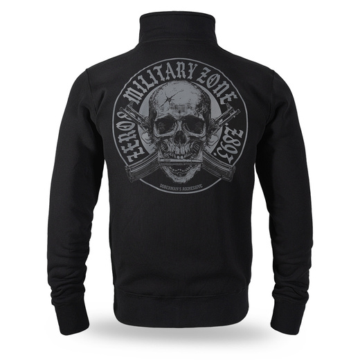Dobermans Aggressive "MILITARY-ZONE BCZ408" Zip-Up Sweatshirt - Black