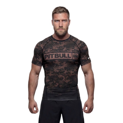Rashguard PIT BULL "HEX CAMO HILLTOP" - ciemny piaskowy