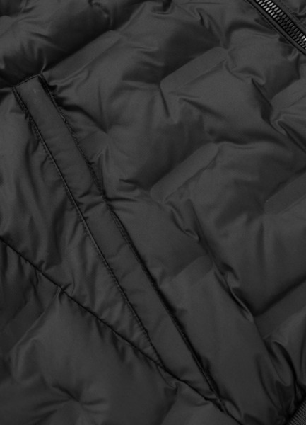 Kurtka zimowa PIT BULL pikowana z kapturem "FISK" - czarny