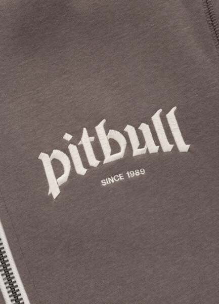 Bluza rozpinana z kapturem PIT BULL "RUFFIN RING" - szarobrązowy