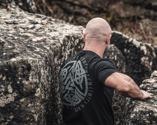 Koszulka T-shirt Dobermans Aggressive "North Valknut TS324F" - brązowa