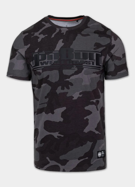 PIT BULL slim fit T-shirt "Classic Boxing" - all black camo