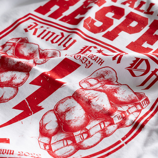 Bluza Dobermans Aggressive "WITH ALL DUE RESPECT" BC341 - szara