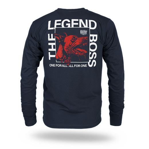 Longsleeve Dobermans Aggressive "THE LEGEND BOSS" LS382 - granatowy